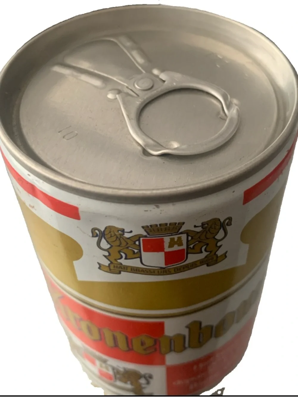 Vintage Beer Can Kronenbourg Biere d'Alsace Pull Tab Empty France Aluminum Can